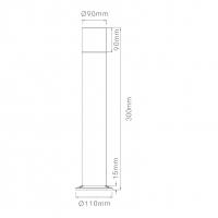 Beneito Faure 4853 Tura Paletto LED da esterno 12W 3000K 30cm Corten