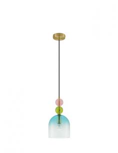Nova Luce 9009233 MURANO Multicolor glass suspension chandelier