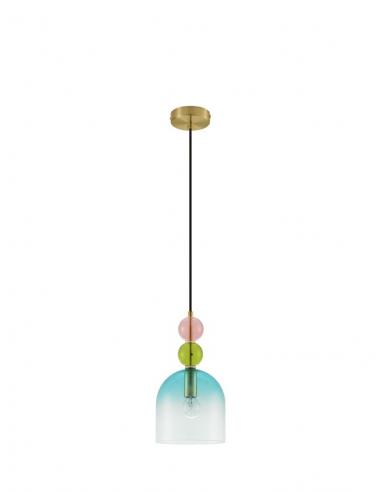 Nova Luce 9009233 MURANO Multicolor glass suspension chandelier
