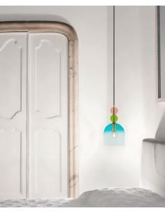 Nova Luce 9009233 MURANO Multicolor glass suspension chandelier 2