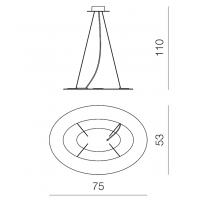 Giarnieri DROP.SM.AB Lampadario a sospensione LED DIM Bronzo Anticato