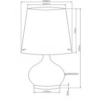 Fabas 2533-34-102 Ade White Blown Glass Table Lamp
