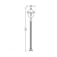 Moretti Luce 64R3.6 Traditional black/copper outdoor floor lamp