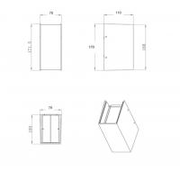 Fabas 6792-02-844 Zor Wall Lamp integrated LED IP54 Silver