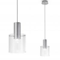 Perenz 6664 TR Hugo Pendant lamp silver transparent glass