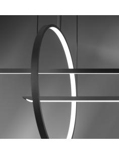 Vivida International 0078.30.NE IN & OUT Lampada a sospensione moderna led nero 2