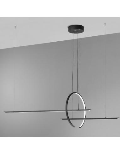 Vivida International 0078.30.NE IN & OUT Lampada a sospensione moderna led nero