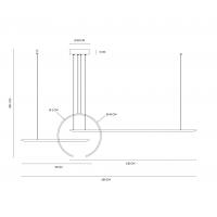 Vivida International 0078.30.NE IN & OUT Lampada a sospensione moderna led nero