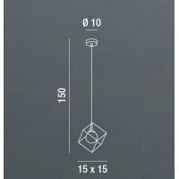 Perenz 6695N Cube pendant lamp black metal 15cm G9