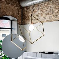 Perenz 6693 OR Cube Lampada a sospensione cubica oro E27