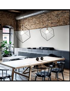 Perenz 6695 OR Cube pendant lamp golden metal 15cm G9 2