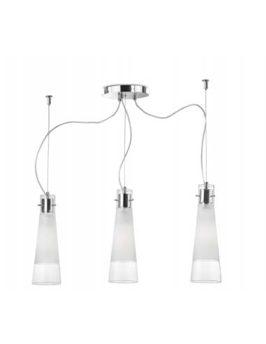 Ideal Lux 033952 KUKY SP3 Lampadario a sospensione 3 luci E27 Vetro