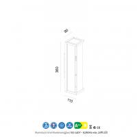 Mantra 6493 Meribel Lampada da parete per esterno IP54 Grafite 2XE27