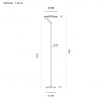 Vivida International PLS004.50.TI D WN Meridiana Floor Lamp LED 27W Titanium dimmable