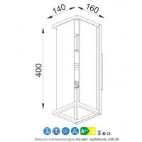 Mantra 6492 Meribel Lampada da parete per esterno IP54 Grafite 40cm