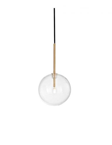 Ideal Lux 277370 Equinoxe SP1 Lampada a sospensione Ø 15 cm Oro sfera vetro trasparente