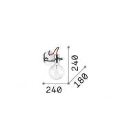 Ideal Lux 119465 Radio AP1 Lampada da parete E27 bianco direzionabile