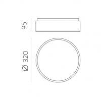 Acb P03953B Dins Indoor ceiling lamp round Ø32cm IP44 White