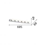 Ideal Lux 045627 Prive' AP6 Lampada da parete cromo 6 luci camerino star