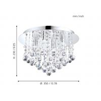 Eglo 94878 Almonte LED Lampada da soffitto IP44 cromo e cristalli