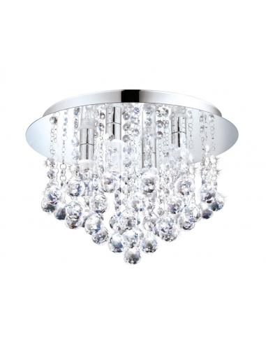 Eglo 94878 Almonte LED Lampada da soffitto IP44 cromo e cristalli
