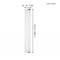 Eglo 94713 Gita 2 Lampada da parete/soffitto LED bianco e cromo