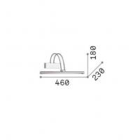 Ideal Lux 121161 Bow AP Lampada da parete classica specchio 46cm LED Brunito