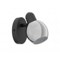 Eglo 98624 Pollica Spot da parete per interni E14 Vetro Vaporizzato Nero