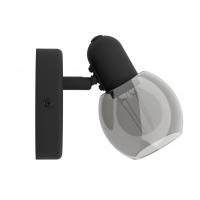 Eglo 98624 Pollica Spot da parete per interni E14 Vetro Vaporizzato Nero