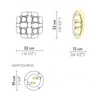 Slamp MIDWS00MCL Mida wall lamp multicolor 32cm 2xE14