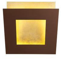 Mantra 8121 DALIA Lampada da parete LED 22cm quadrato corten oro