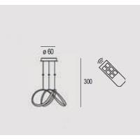 Exclusive Light DIZZYS60WH Lampada a sospensione LED Bianco