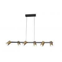 Mantra 8486 Sal Linear Pendant Lamp 6 Lights GU10 Black&Gold