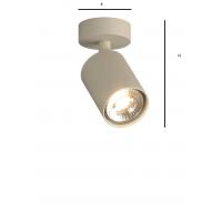 Top Light Kora 1210/1-SA Ceiling lamp 1 light GU10 Sand