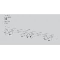 Top Light Kora 1210/7-SA Lampada da soffitto 7luci GU10 Sabbia