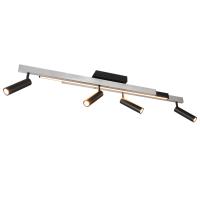 Trio Lighting 648310505 Zeno Ceiling Lamp with LED Spotlights CCT Steel&Black