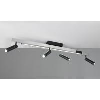 Trio Lighting 648310505 Zeno Ceiling Lamp with LED Spotlights CCT Steel&Black