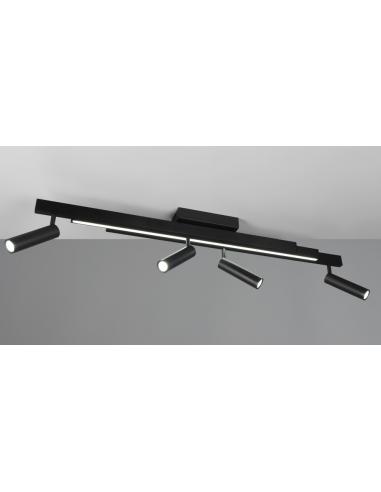 Trio Lighting 648310532 Zeno Lampada da soffitto con faretti LED CCT Nero