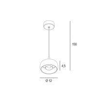 Exclusive Light HAT-S1-NE Integrated LED Pendant Lamp 10W Black