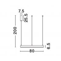Nova Luce 9530210 Motif Lampadario a sospensione ø80cm LED CCT dimmerabile Bianco