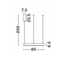 Nova Luce 9530209 Motif Lampadario a sospensione ø60cm LED CCT dimmerabile Bianco
