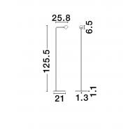 Nova Luce 9540254 Sfera Floor Lamp H125cm LED 6W Black