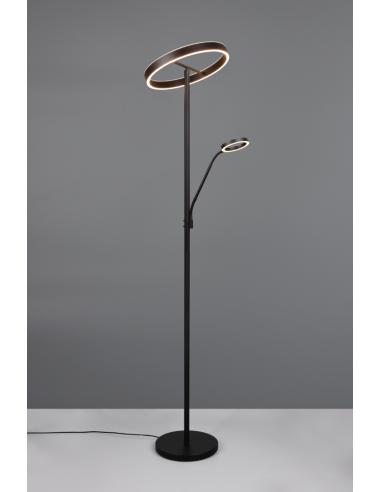 Trio Lighting 449510232 Willis Lampada da terra LED integrato Nera