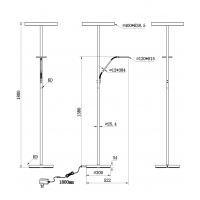 Trio Lighting 449510232 Willis Lampada da terra LED integrato Nera