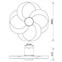 Mantra 8705 Rose Ventilatore da soffitto LED integrato Pale circolari Bianco