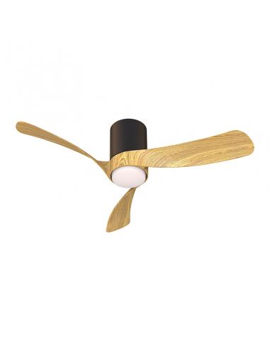 Mantra 9050 Nemo S Ventilatore da soffitto LED integrato 3 pale Nero e Legno