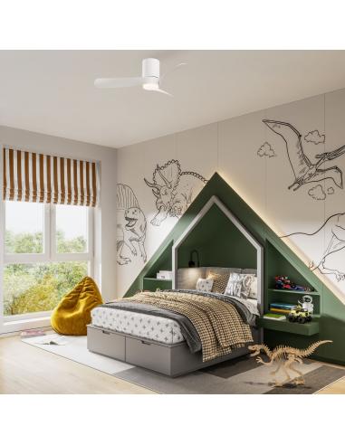 Wildcat Ventilatore da Soffitto con Luce, Moderno Indoor LED Dimmable Ventilatori da Soffitto con Telecomando, Smart 3 Light Color Change e 6 Velocità Della Ventola