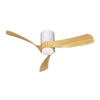 Mantra 9051 Nemo S Ventilatore da soffitto LED integrato 3 pale Bianco e Legno