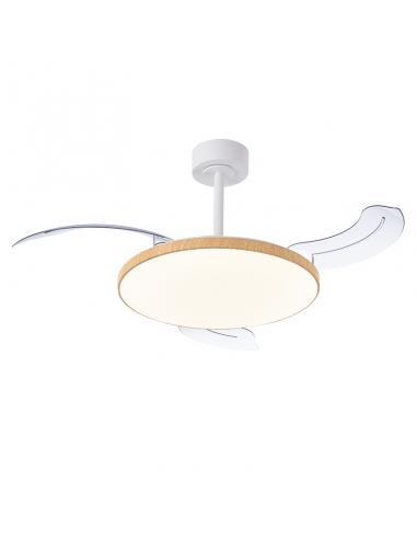 Mantra 9007 Slim Fan Integrated LED Ceiling Fan Wood Effect