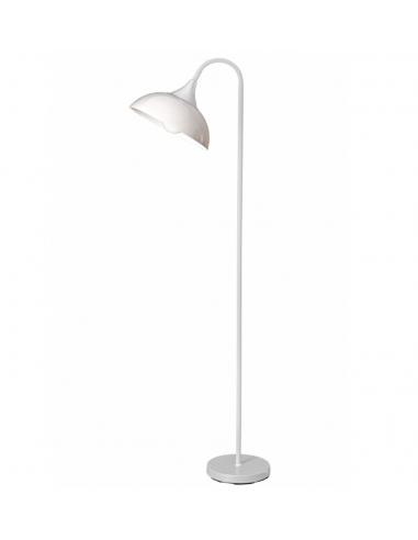 Perenz 6260B Lampada da terra orientabile e stelo in gomma bianco
